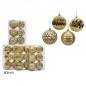 SET 6 PALLE 80MM ORO MIX 4ASS. EAN 8015361351878 INGROSSO PALLINE DI NATALE E PUNTALI