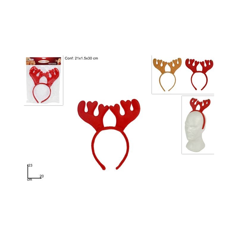 CERCHIETTO RENNA 2ASS EAN 8033113800177 INGROSSO CAPPELLI NATALIZI