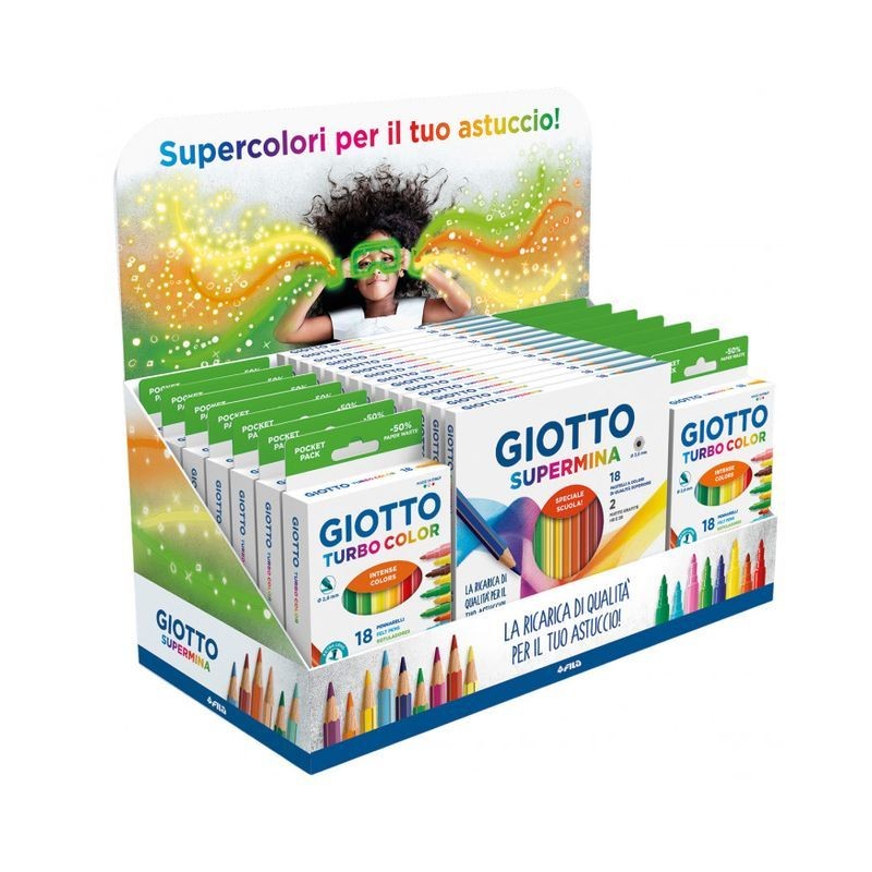 ESP GIOTTO 15P SUPERM.18 + 14P T.COL.18 EAN 8000825013751 INGROSSO MATITE COLORATE