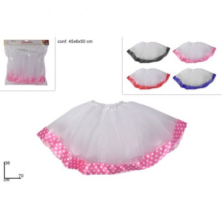 GONNELLINO TULLE POIS 4COL. EAN 8033113943010 INGROSSO SET E ACCESSORI TRAVESTIMENTI