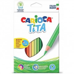 INGROSSO CARTOLERIA CARIOCA TITA SCAT. 18 MATITE COLORATE 8003511428273 INGROSSO PENNARELLI MATITE COLORATE TEMPERE