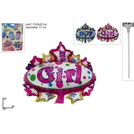 PALLONCINO CORONA 2 COL. TG-0049 EAN 8034048521694 INGROSSO PALLONCINI COMPLEANNO