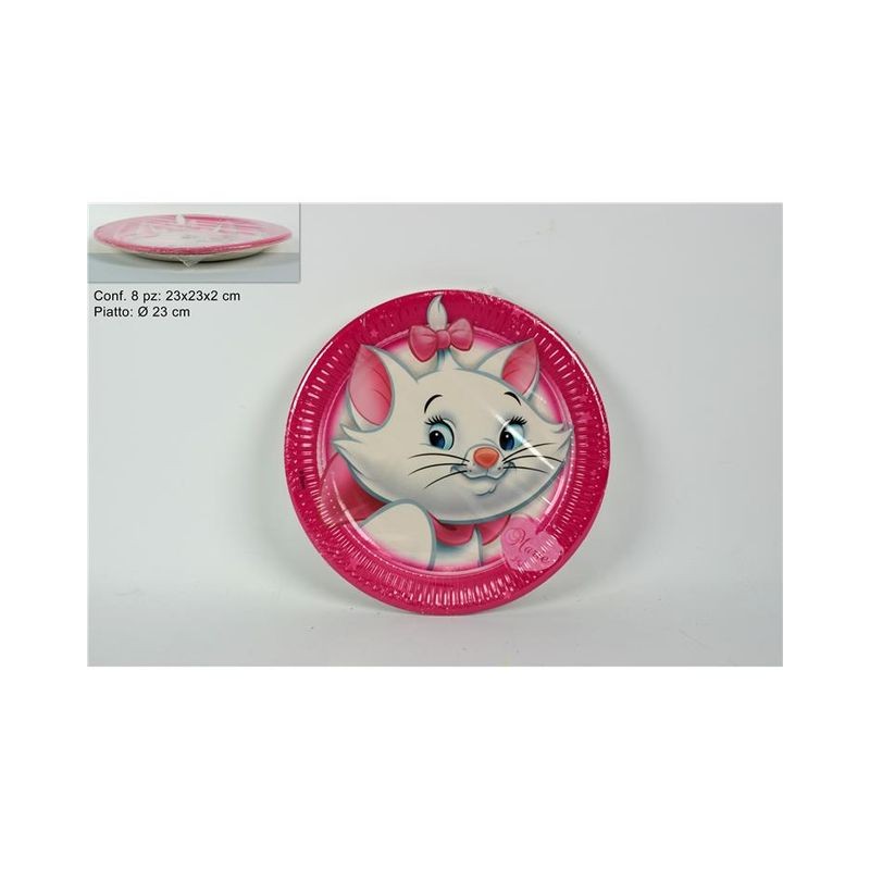 PIATTI CARTA 8PZ 23CM DISNEY MARIE STARS EAN 5201184811443 INGROSSO PIATTI PER PARTY