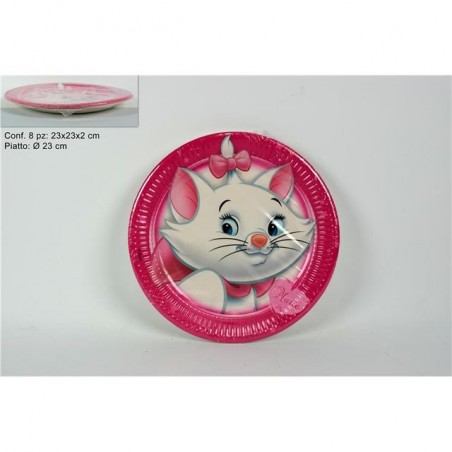 PIATTI CARTA 8PZ 23CM DISNEY MARIE STARS EAN 5201184811443 INGROSSO PIATTI PER PARTY