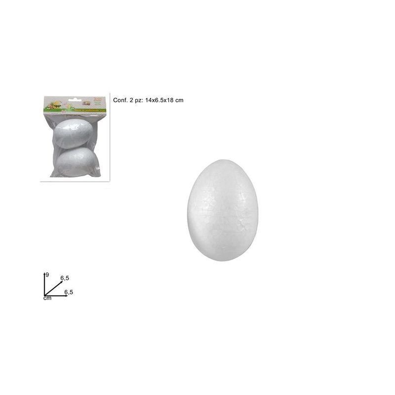 UOVA POLISTIROLO 9CM 2PZ EAN 8033113226359 INGROSSO DECORAZIONI PER PASQUA
