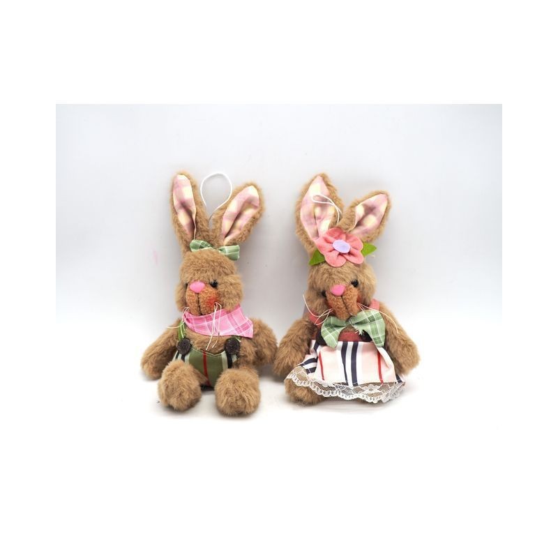 CONIGLIO PELUCHE DA APPEND. H.24CM 2ASS EAN 8021029332776 INGROSSO PELUCHE PASQUALI