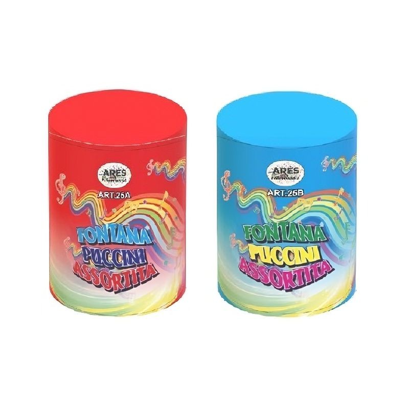 FONTANA PUCCINI ASSORTITA PZ.2 C.24 EAN 8057206070704 INGROSSO FONTANE ECONOMICHE FUOCHI D'ARTIFICIO