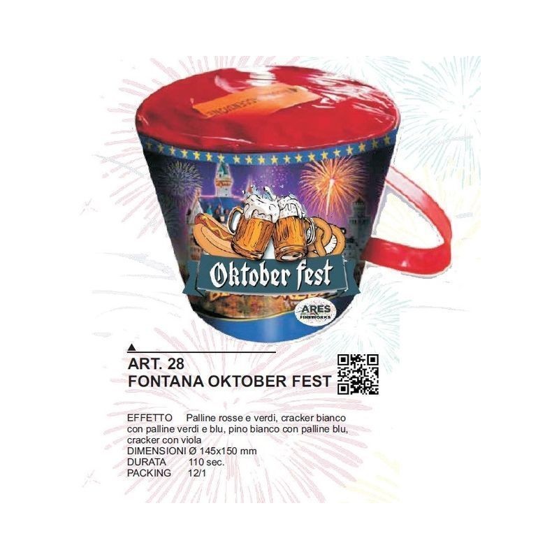 FONTANA OKTOBER FEST 1 PZ C.12 EAN 8057206070766 INGROSSO FONTANE FUOCHI D'ARTIFICIO