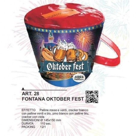 FONTANA OKTOBER FEST 1 PZ C.12 EAN 8057206070766 INGROSSO FONTANE FUOCHI D'ARTIFICIO