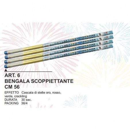 BENGALA SCOPPIETTANTE CM 56 PZ.4 C.36 EAN 8057206070117 INGROSSO BENGALA