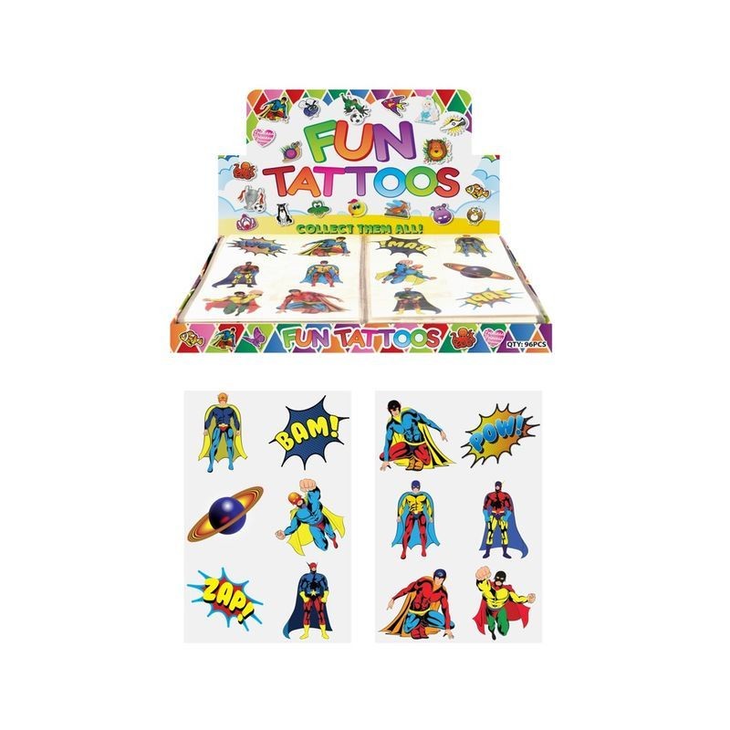 TATUAGGI SUPEREROI PZ.12 EAN 5050203512225 INGROSSO GIOCATTOLI PER BAMBINE