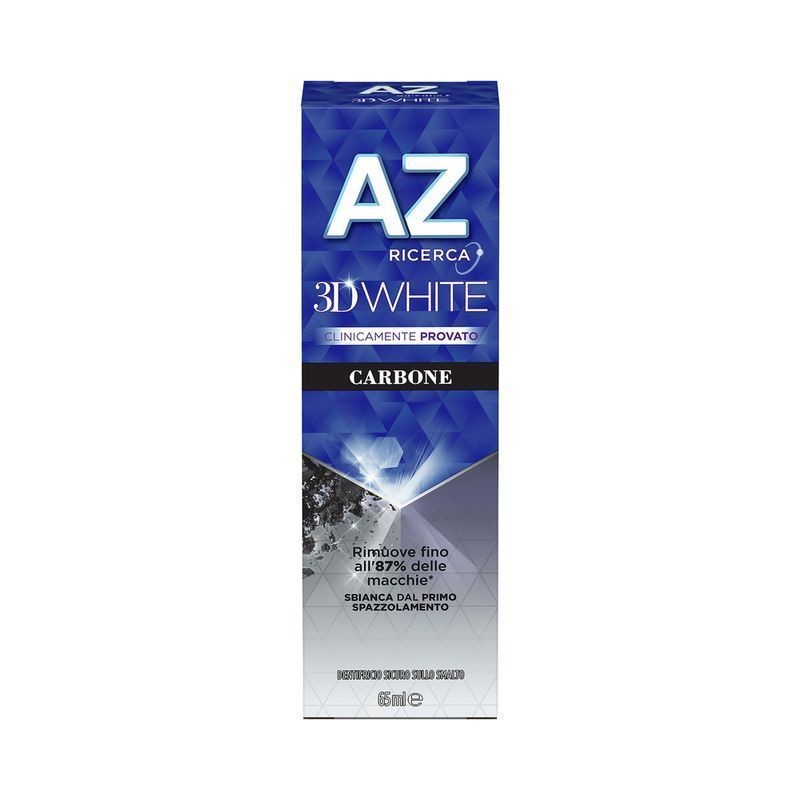 DENTIFRICIO AZ 3D WHITE CARBON 65ML EAN 8006540289037 INGROSSO ARTICOLI IGIENE ORALE