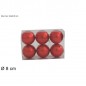 PALLE 8CM 6PZ ROSSO IN BOX PVC EAN 8053482121437 INGROSSO PALLINE DI NATALE E PUNTALI