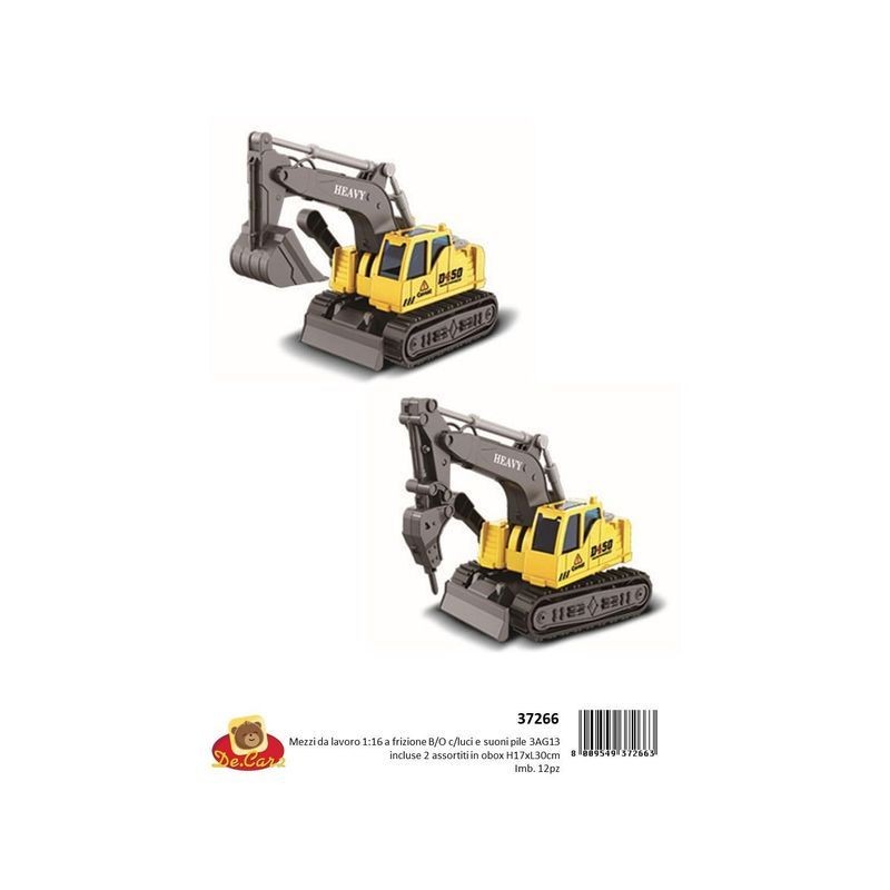 MEZZI LAVORO FRIZIONE ASS. LUCI E SUONI EAN 8009549372663 INGROSSO MODELLINI AUTO LUCI E SUONI