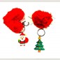 PRTACHIAVE NATALE POM POM EAN 6874460600180 INGROSSO OGGETTISTICA NATALIZIA