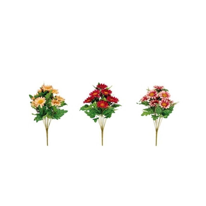 BOUQUET MARGHERITE 3 COLORI CM.40 EAN 8021785856059 INGROSSO FIORI FINTI D'ARREDO