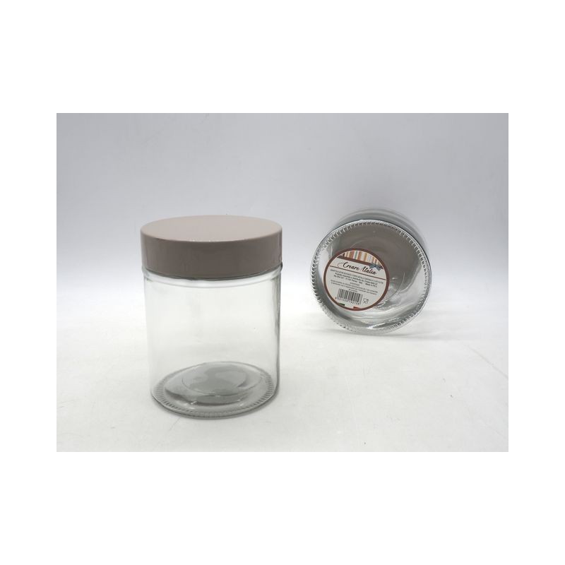 BARATTOLO VETRO TONDO H12,7 TORTORA EAN 8021029192189 INGROSSO BARATTOLI E ARBANELLE