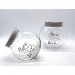 INGROSSO CASALINGHI BARATTOLO VETRO C/SCRITTA DRIT/STORT H12 8021029192301 INGROSSO ACCESSORI CUCINA