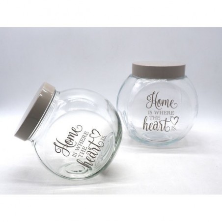 BARATTOLO VETRO C/SCRITTA DRIT/STORT H12 EAN 8021029192301 INGROSSO BARATTOLI E ARBANELLE