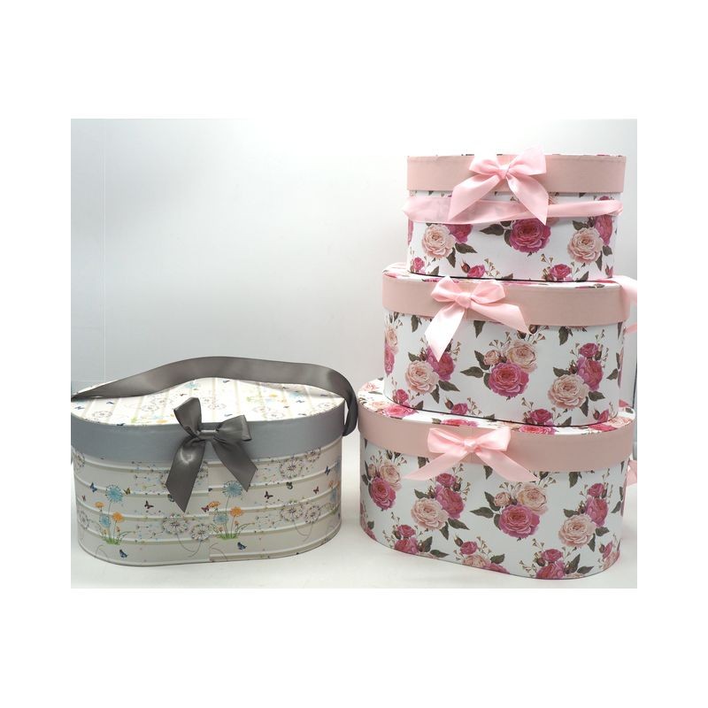 SCATOLA CARTA OVALE C/FIOCCO CM.14X28X18 EAN 8021029732750 INGROSSO SACCHETTI E SHOPPER REGALO