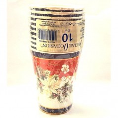INGROSSO BICCHIERI CL.20 PZ.10 CLASSIC XMAS 8003990601105 INGROSSO ACCESSORI NATALIZI PER LA TAVOLA BICCHIERI NATALIZI