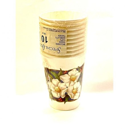 INGROSSO BICCHIERI CL.20 PZ.10 CHRISTMAS BOUQUET 8003990578896 INGROSSO ACCESSORI NATALIZI PER LA TAVOLA