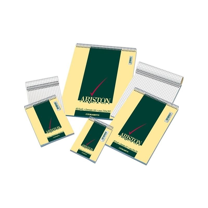 BLOCCHI C/SPIRALE A4 60GR 60FF 1R C.10 EAN 8007758002593 INGROSSO QUADERNI A SPIRALE