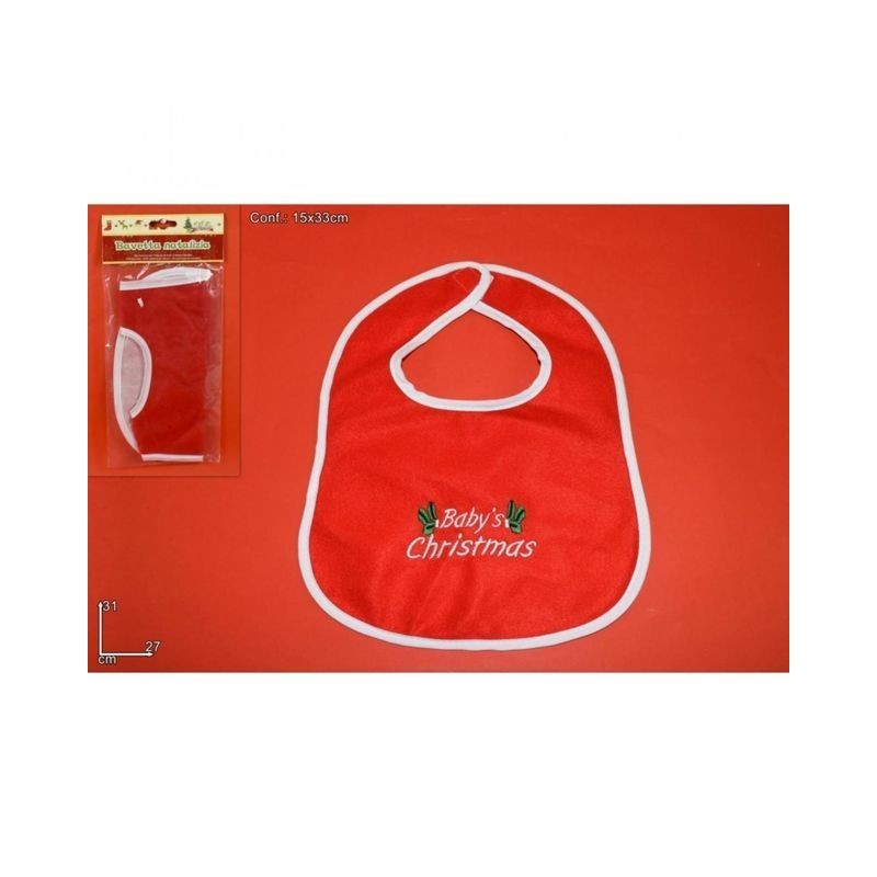 BAVETTA BIMBO NATALIZIA ART. XHT0144S EAN 8033113243547 INGROSSO ACCESSORI ARREDO TAVOLA NATALIZIA