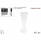 FLUTE PLASTICA 6PZ TRASPARENTE 133ML EAN 8034048407554 INGROSSO BICCHIERI PER PARTY