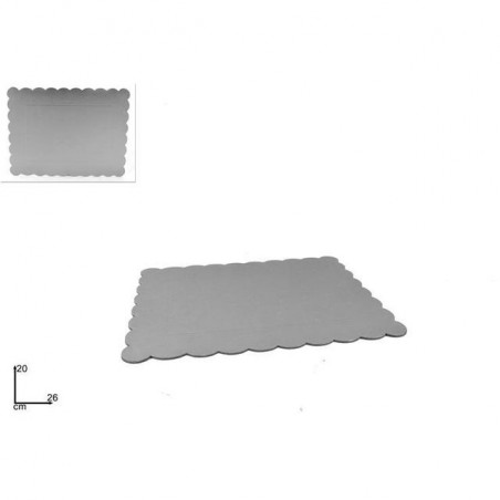 INGROSSO CASALINGHI VASSOIO DOLCI RETT CARTONECM20X26 SILVER 8034048436790 INGROSSO ACCESSORI CAKE DESIGN