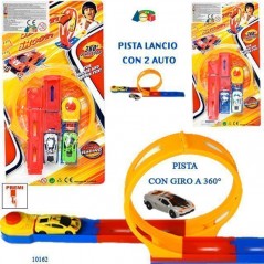 INGROSSO GIOCATTOLI SET PISTA LANCIO C/GIRO 360 + 2 AUTO