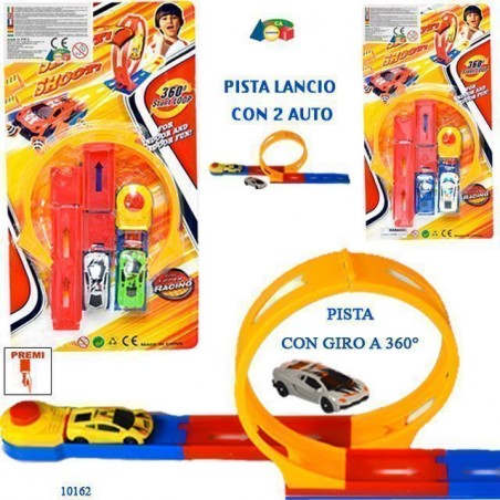 SET PISTA LANCIO C/GIRO 360 + 2 AUTO, EAN 8055742226623 INGROSSO GIOCHI DA EDICOLA