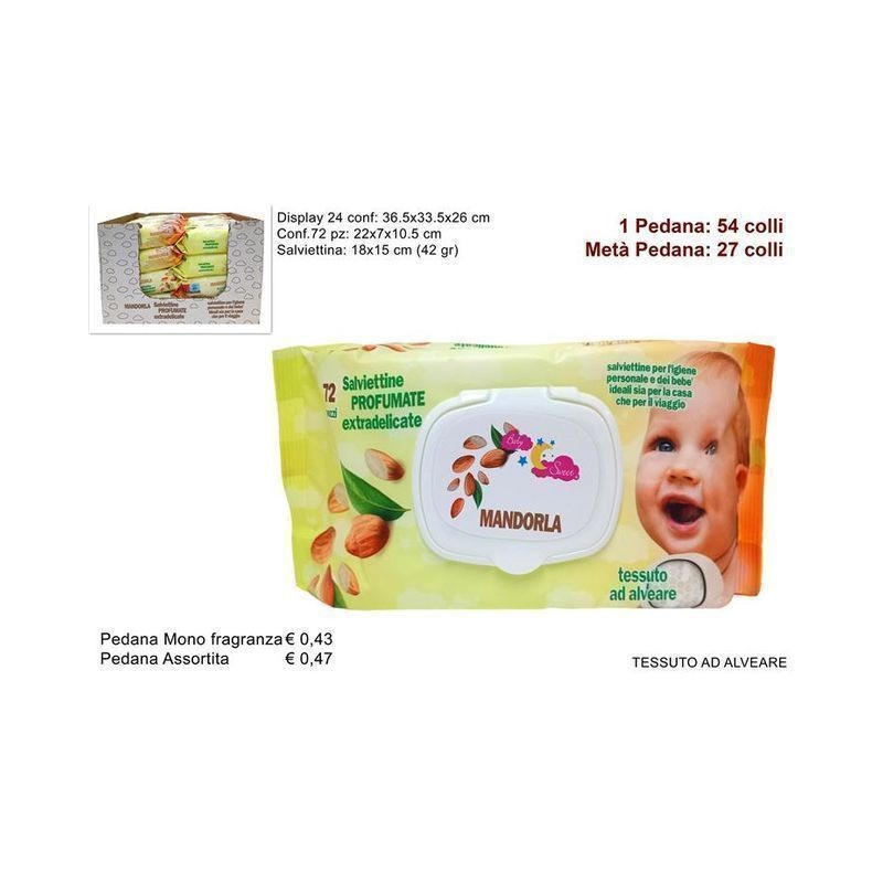 SALVIETTINE DETERGENTI 72 PZ 42 GR MANDO EAN 8034048613306 INGROSSO SALVIETTE
