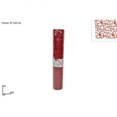 ROTOLO SPIDER 45 CM X 4,5 MT ROSSO EAN 8034048286722 INGROSSO RETINE E OGGETTISTA PER CONFEZIONI