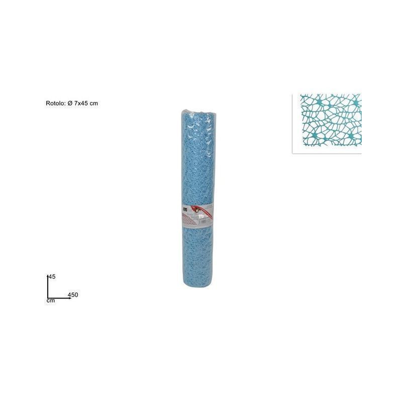 ROTOLO SPIDER 45CM X 4,5MT CELESTE EAN 8034048286777 INGROSSO RETINE E OGGETTISTA PER CONFEZIONI