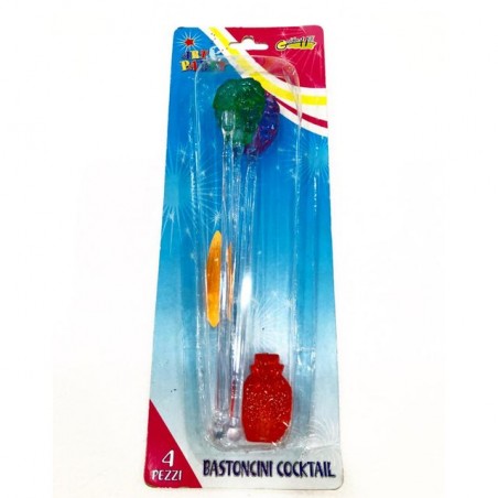 INGROSSO CASALINGHI SET 4 BASTONCINI COCKTAIL 8032732087952 INGROSSO ACCESSORI CUCINA ACCESSORI CUCINA