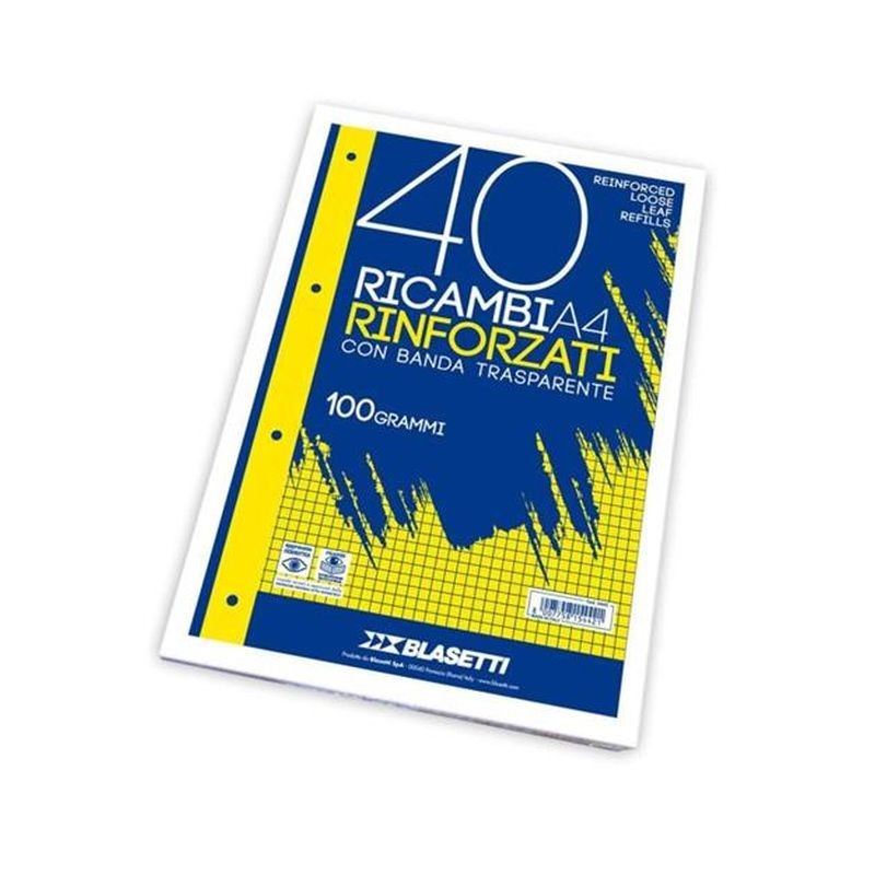 RICAMBI BLA RINF A4 100GR 10M C.30 075 EAN 8007758154438 INGROSSO RICAMBI A4 RINFORZATI