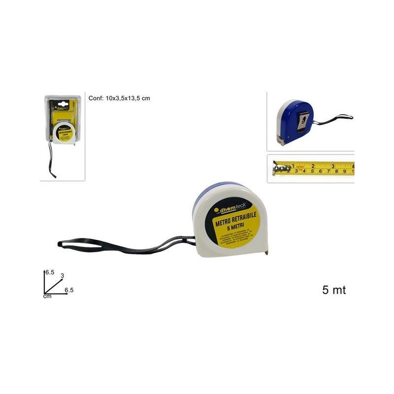 METRO RETRAIBILE 5 MT EAN 8034048519547 INGROSSO ATTREZZI LAVORO E ACCESSORI