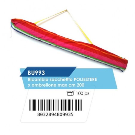 INGROSSO ARTICOLI MARE SACCA OMBRELLONE POLIEST 180/200 8032894809935 INGROSSO ARTICOLI ESTIVI OMBRELLONI