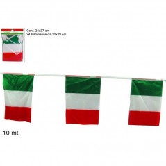INGROSSO FESTA E PARTY STRISCIONE 24PZ BANDIERINA ITALIA 8027501382383 INGROSSO ARTICOLI PER FESTE BANDIERE