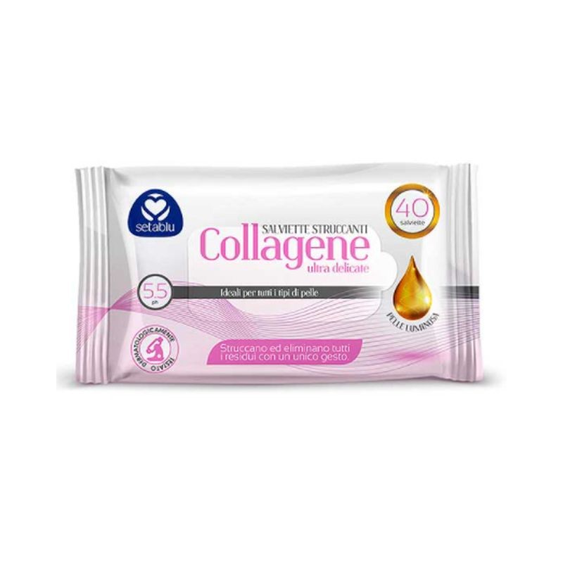 SALVIETTE STRUCCANTI COLLAGENE 40PZ EAN 8059174595197 INGROSSO SALVIETTE