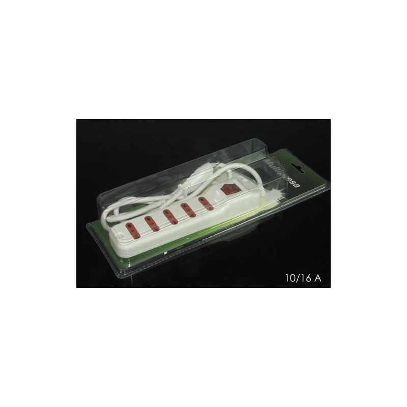 MULTIPRESA 5 POS. 10/16A CON INTERRUTTOE EAN 8015361780173 INGROSSO SPINE E CIABATTE