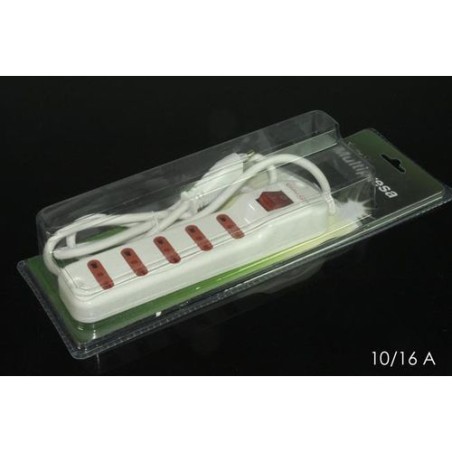 INGROSSO MULTIPRESA 5 POS. 10/16A CON INTERRUTTOE