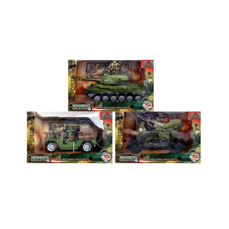 PLAYSET MILITARI H18XL30CM 3ASS EAN 8009549374087 INGROSSO GIOCATTOLI IN SCATOLA