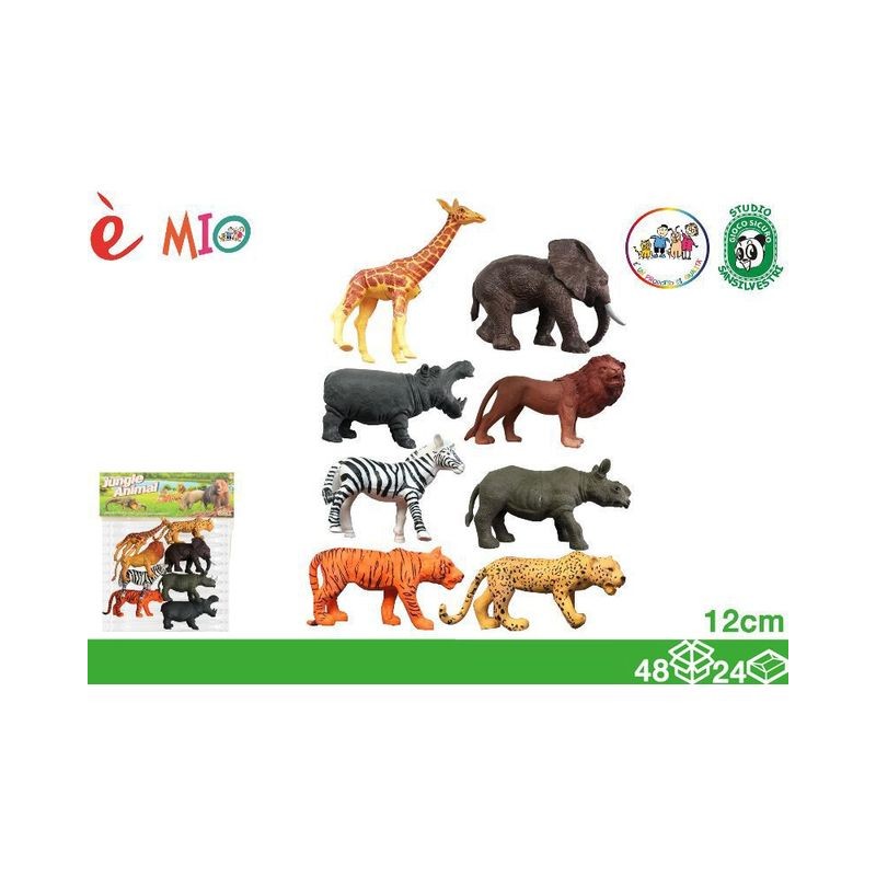 ANIMALI SAVANA 8PZ BUSTA 35X29 EAN 8052286071610 INGROSSO BUSTE ANIMALI GIOCATTOLO
