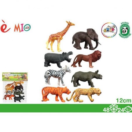 ANIMALI SAVANA 8PZ BUSTA 35X29 EAN 8052286071610 INGROSSO BUSTE ANIMALI GIOCATTOLO
