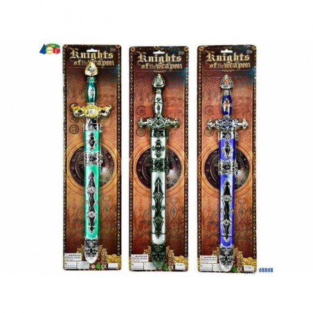 SET SPADA ARGENTATA C/FODERO COL. ASS. EAN 8055742229815 INGROSSO GIOCHI DA EDICOLA