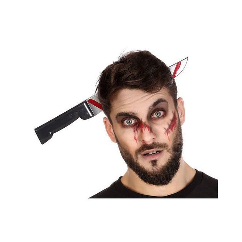 CERCHIETTO COLTELLO INSANGUINATO 33X15CM EAN 8422259575139 INGROSSO CAPPELLI E CERCHIETTI HALLOWEEN