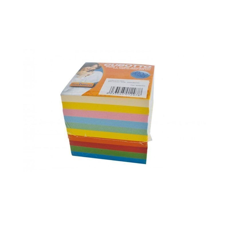 CUBOTTO 9X9 FOGLI 800 COLORATO EAN 8033593012978 INGROSSO ETICHETTE LABEL POSTIT