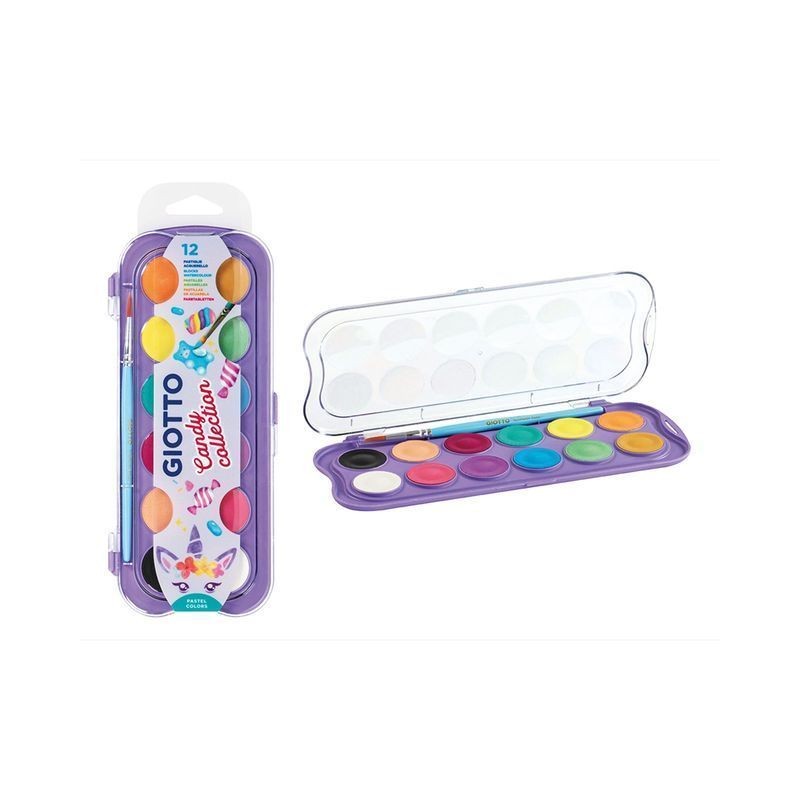 SCAT 12 GIOTTO ACQUARELLI CANDY EAN 8000825056154 INGROSSO ACQUARELLI